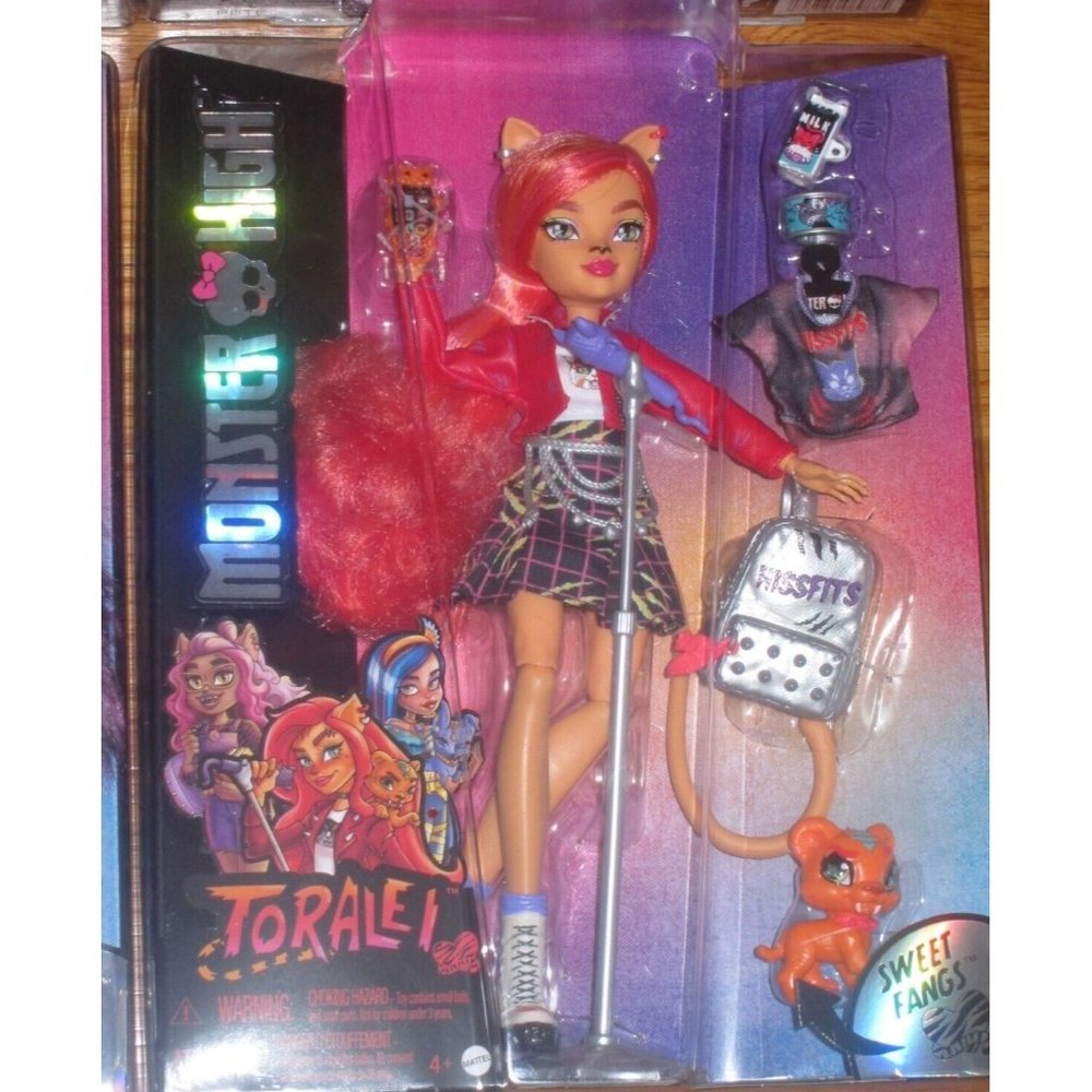 2022 Monster High Toralei G3 Reboot Doll w pet Sweet Fangs New